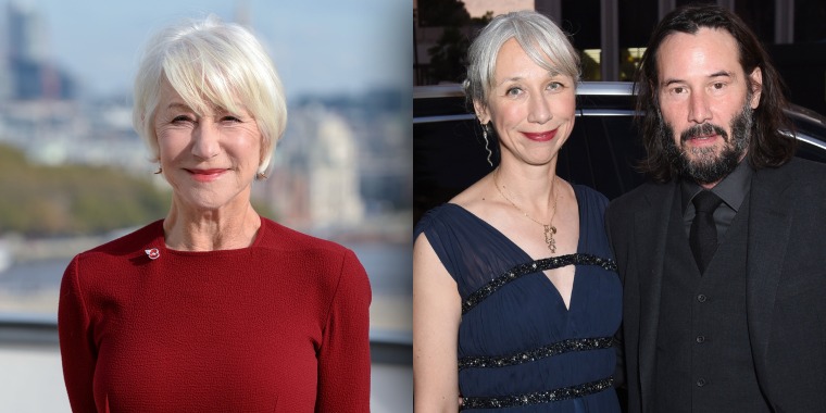 Actress Helen Mirren is "very flattered" to have been confused with Keanu Reeves' possible new girlfriend, artist Alexandra Grant. 