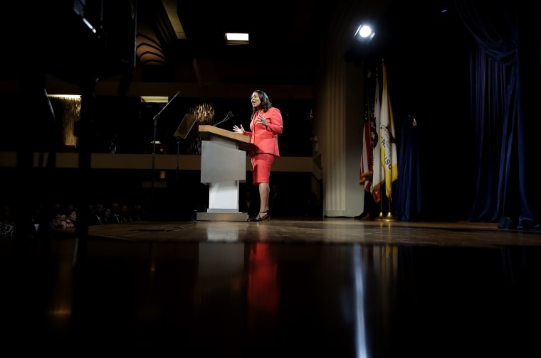 Image: San Francisco Mayor London Breed delivers the state of the city address on Jan. 30, 2019.