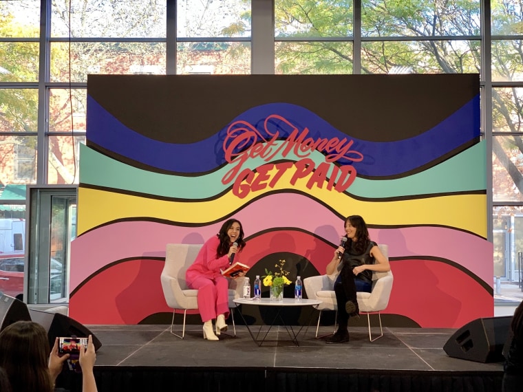 Ladies Get Paid founder Claire Wasserman, left, and The New York Times' Megan Twohey.