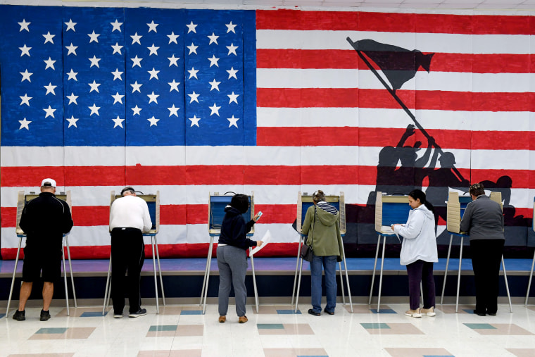 Image: Voters cast ballots at an elementary school in Midlothian, Va., on Nov. 5, 2019.