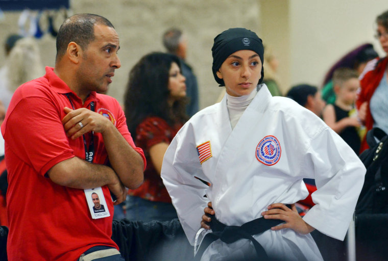 Aprar Hassan at the Karate World Championships