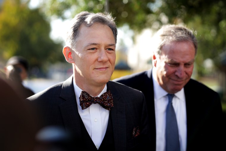 Image: Deputy Assistant Secretary of State for European and Eurasian Affairs George Kent arrives for a hearing at the Capitol on Oct. 15, 2019.