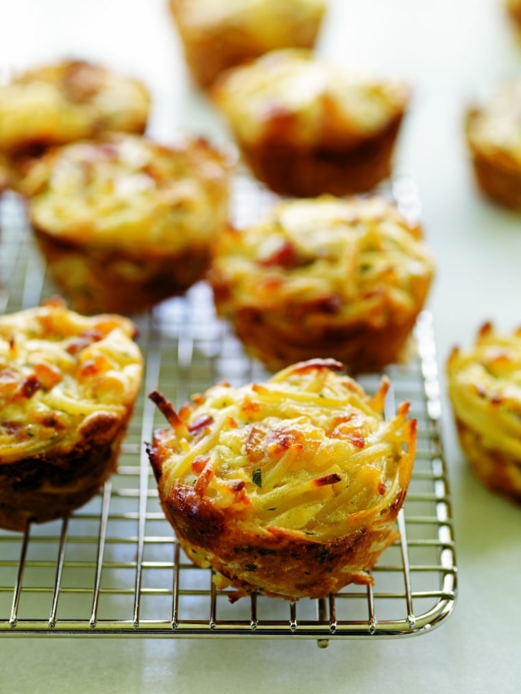 Linguine and Prosciutto Frittatas