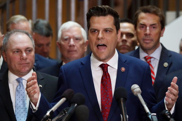 Image: Rep. Matt Gaetz Holds Press Conference Calling For Transparency In Impeachment Inquiry