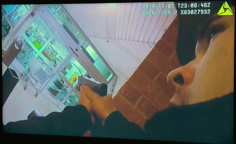 Body cam footage from Officer 1 apart of the shooting at the busy Kroger store in Louisville's Portland neighborhood Thursday night.