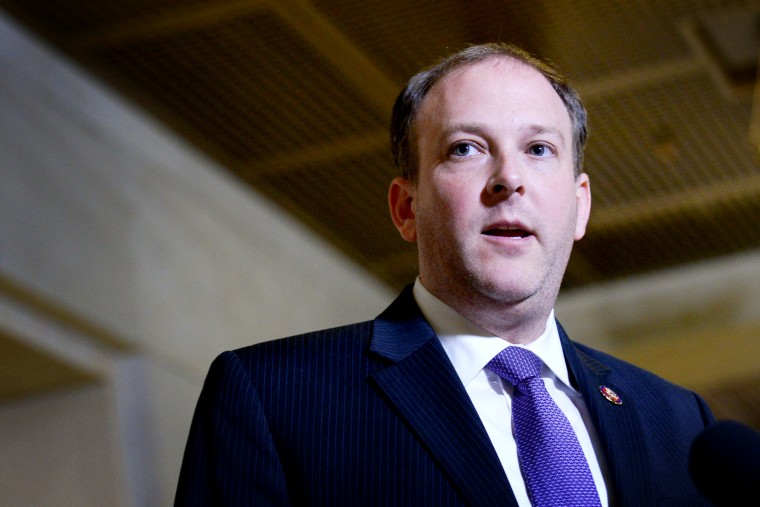 Image:Rep. Lee Zeldin, R-NY, speaks to reporters at the Capitol on Oct. 29, 2019.