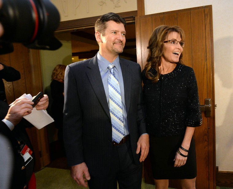 Image: Sarah Palin, right, former Governor of Alaska, and her husband, Todd