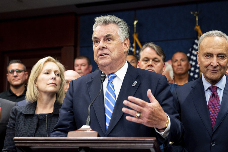 Image: Representative Peter King (R-NY) speaking at the press conference at the Capitol in Washington,