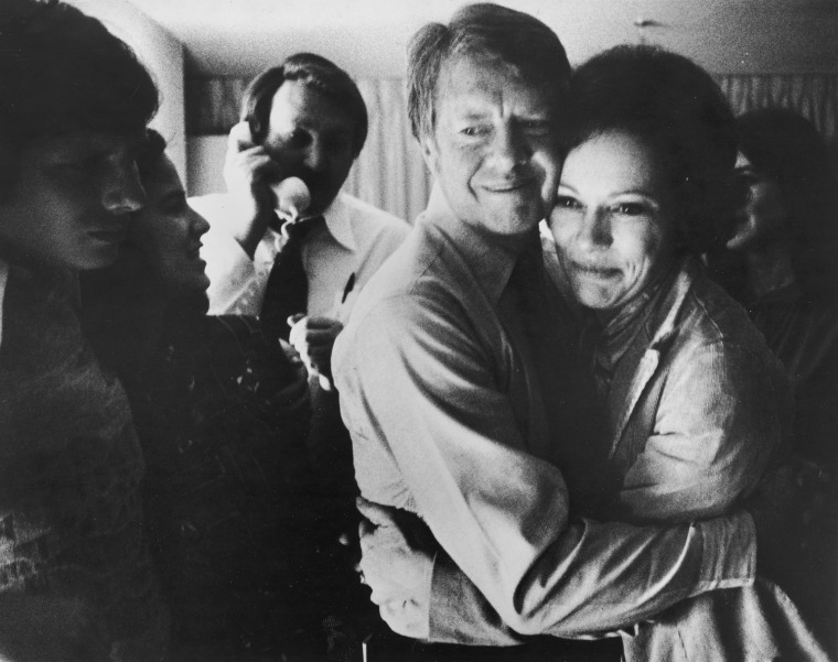 Image: Jimmy And Rosalynn Carter Embrace, 1976.