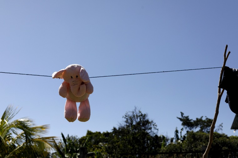 Image: A stuffed animal at the home of a 3-year-old Honduran girl who was separated from her father when they tried to seek asylum at the U.S. border on Aug. 23, 2019.