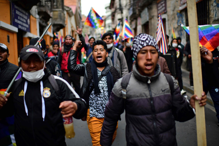 Image: BOLIVIA-CRISIS-MORALES-RESIGNATION-MARCH