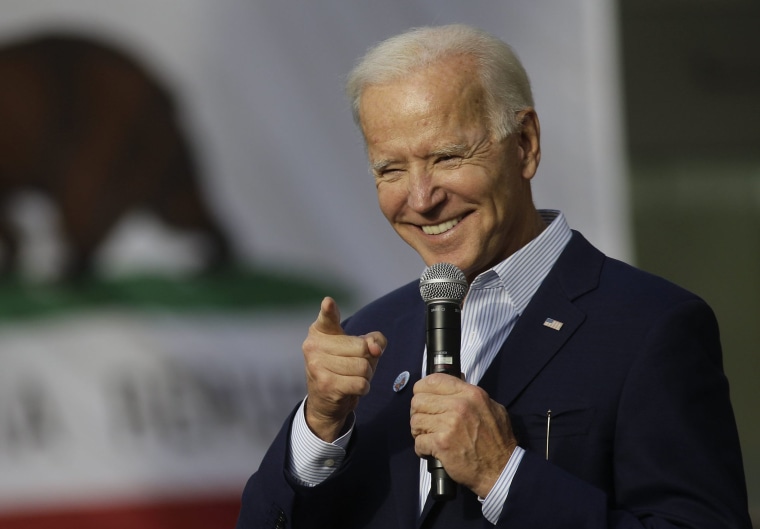 Image: Vice President Joe Biden smiles as he holds a campaign rally in Los Angeles 