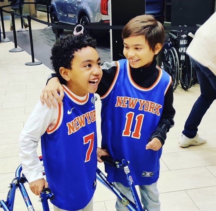 Jai and Sebastian at a New York Knicks game together.