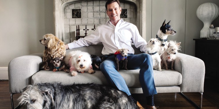 Steve Greig and his Wolfgang of senior pets