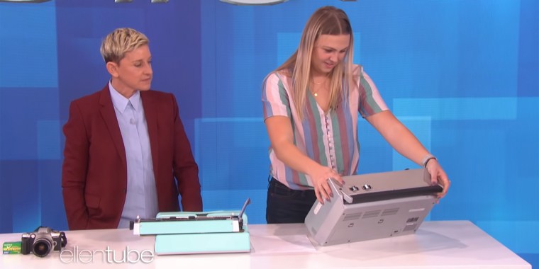 This week, Ellen DeGeneres offered 22-year-old graduate student Ariana Whitmarsh a chance to redeem her generation by successfully using a boombox, a typewriter and a 35 mm film camera.