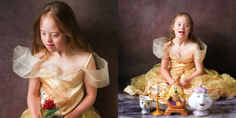 Holly Allan, 10, poses as Belle from "Beauty and the Beast."