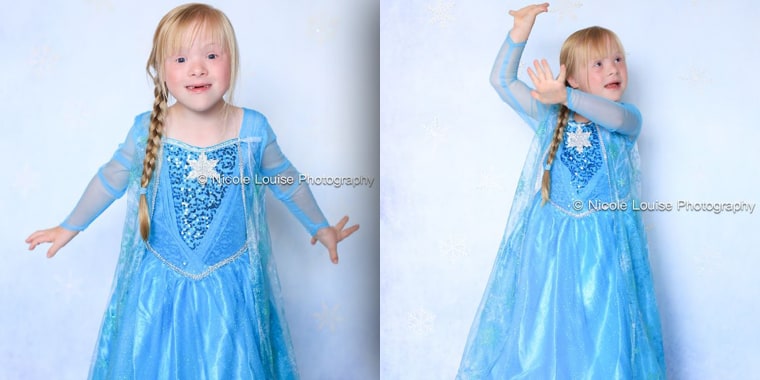 Lauren Rusler, 6, tries to "Let it Go" as Elsa from Disney's hit movie "Frozen."