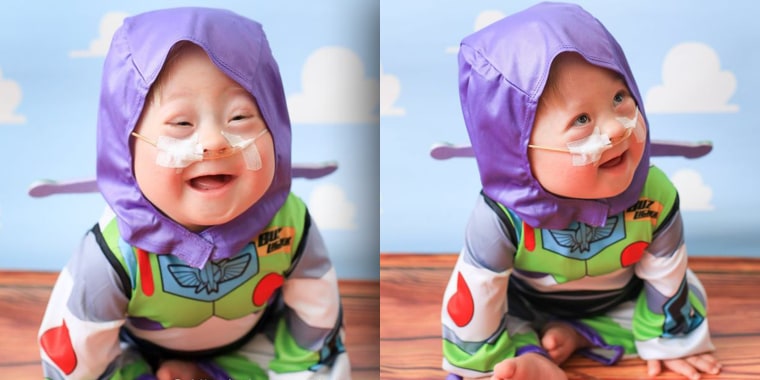 Rory Haywood, 1, makes the cutest Buzz Lightyear ever!