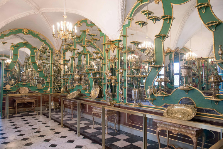 Image: One of the rooms in the Green Vault museum in Dresden, Germany.