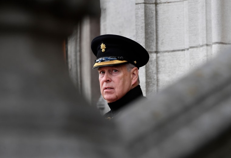 Image: Britain's Prince Andrew, Duke of York, attends a ceremony commemorating the 75th anniversary of the liberation of Bruges