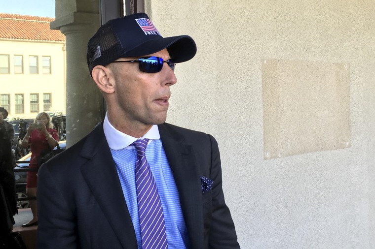 Marc Mukasey, defense lawyer for Navy Special Operations Chief Edward Gallagher, arrives to military court on Naval Base San Diego on July 2, 2019, in San Diego.