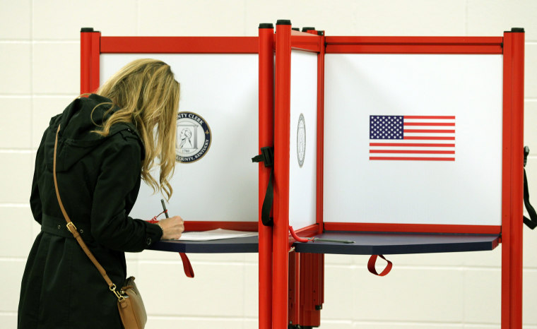 Image: Residents cast votes at Dunn Elementary School in Louisville, Ky., Nov. 5, 2019.