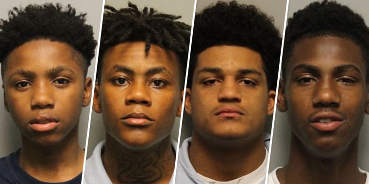 Image: Decorrius Wright, 16; Morris Marsh, 17; Brandon Caruthers, 17; and Calvin Howse, 15.
