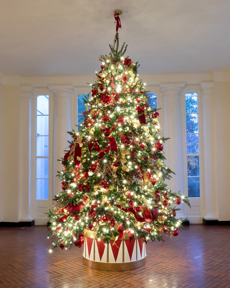 The Gold Star Family tree in the White House's East Wing.