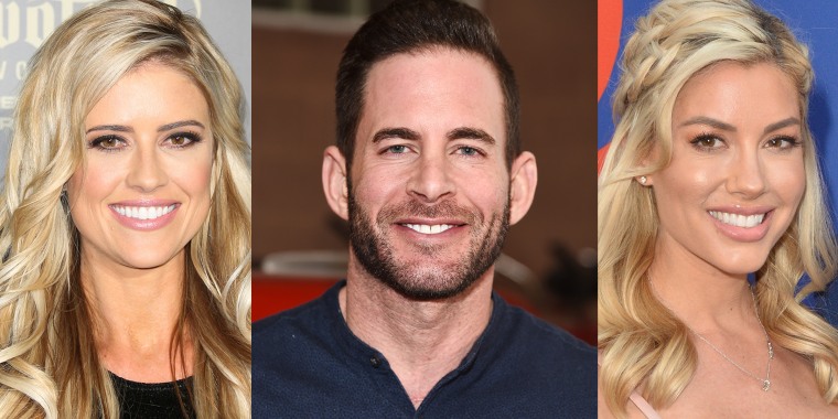 L-R, Christina Anstead, Tarek El Moussa and Heather Rae Young.