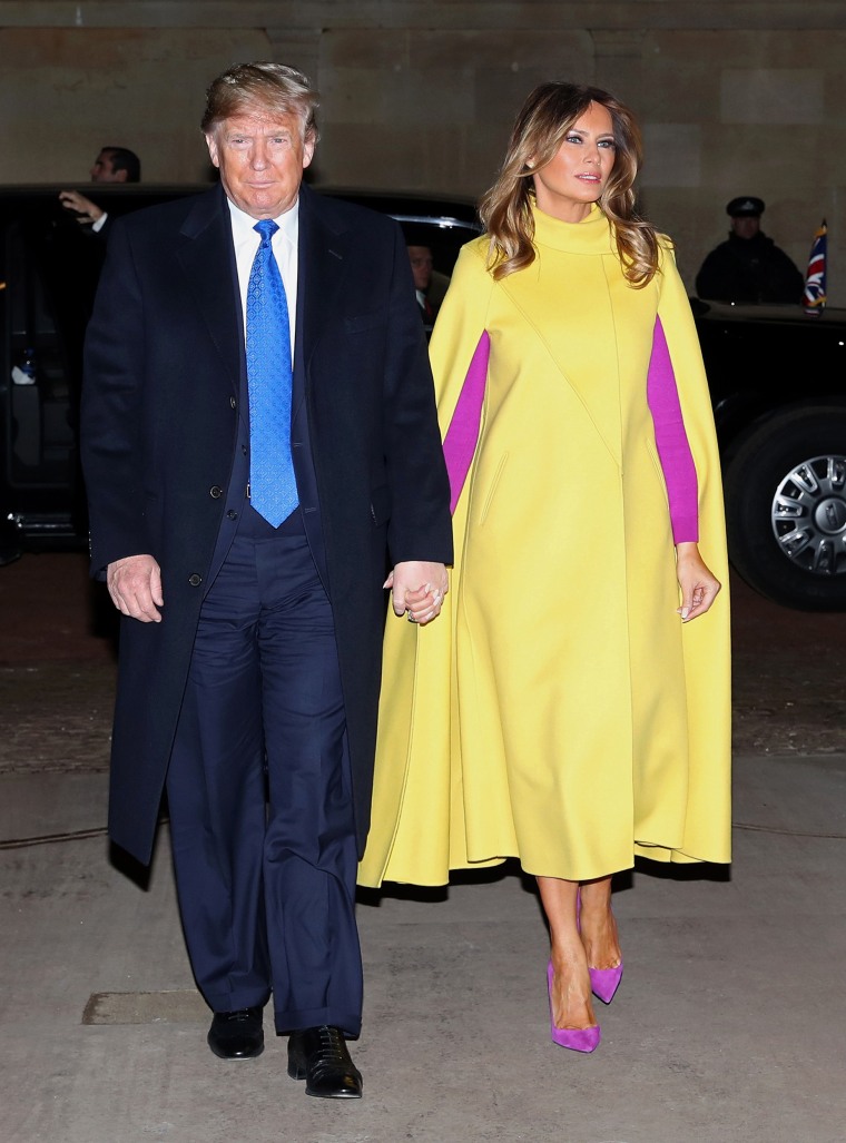 Melania Trump yellow cape