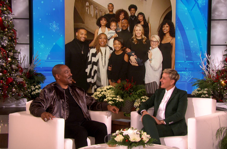 "I'm OK with it," Eddie Murphy told Ellen DeGeneres of being a father of 10.