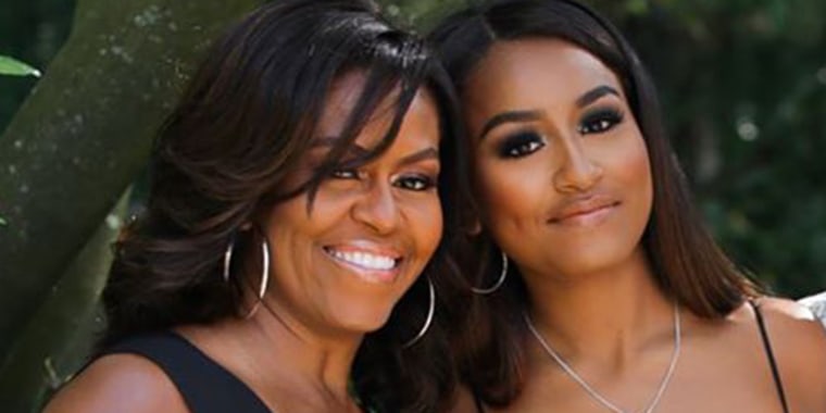 Michelle Obama spoke about getting emotional when dropping off her youngest daughter, Sasha, for her freshman year of college. 