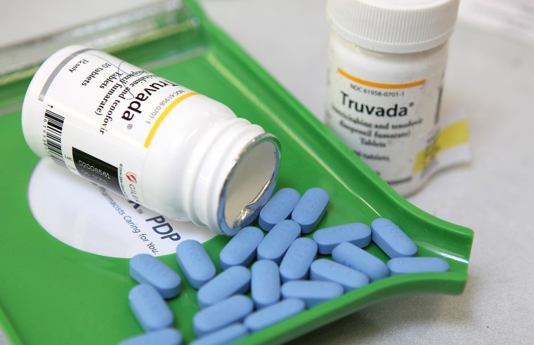 Bottles of antiretroviral drug Truvada.