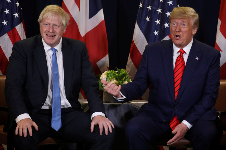 Image: President Donald Trump holds a bilateral meeting with British Prime Minister Boris Johnson (L) on the sidelines of the annual United Nations General Assembly in New York City