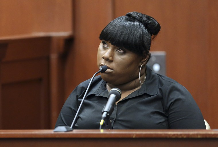 Image: Witness Jeantel gives her testimony to the prosecution during Zimmerman's second-degree murder trial in Sandford