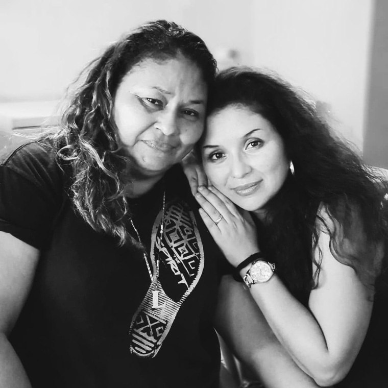 Mariela Sifonte with her biological mother in Guatemala.