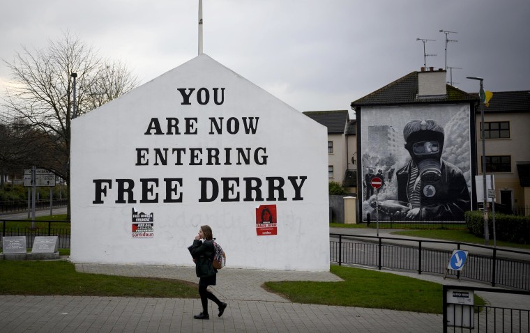 Image: Free Derry corner in the catholic Bogside area of Derry.