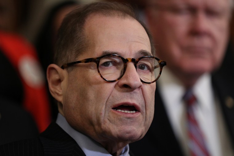 Image: U.S. House Judiciary Committee Chairman Jerrold Nadler (D-NY) speaks at a news conference on Capitol Hill in Washington