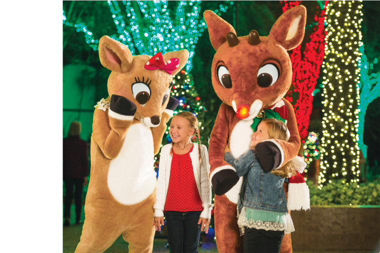In addition to high quality holiday shows and performances, guests at Sea World Orlando can meet Rudolph the Red-Nosed Reindeer and other characters from the beloved Christmas film.
