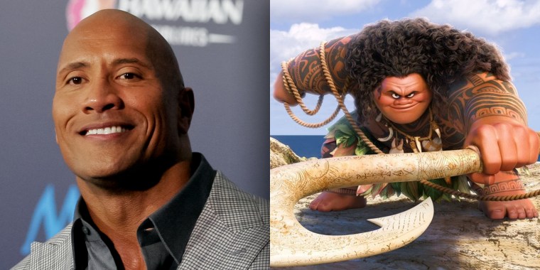 Dwayne Johnson as Maui. The actor's daughter didn't take too kindly to him singing along with the movie.
