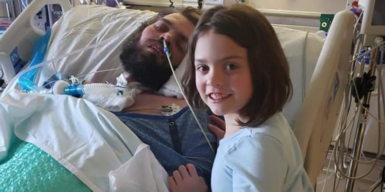 Bise's 8-year-old daughter, Sierra, was by his bedside as he was treated for ARDS, a life-threatening respiratory condition. 