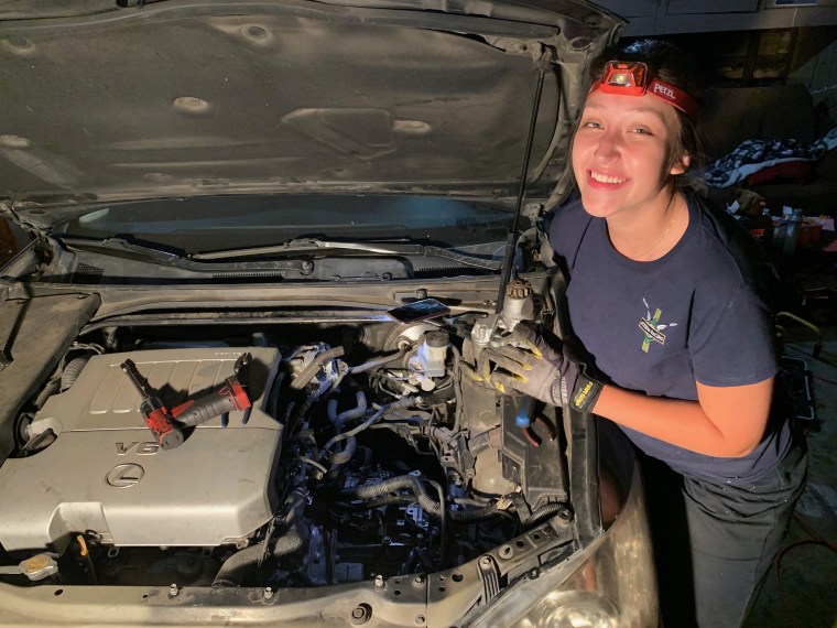 Marissa Olivares loves getting her hands dirty and improving her skills in Athena Racing's intensive one-year extracurricular program.