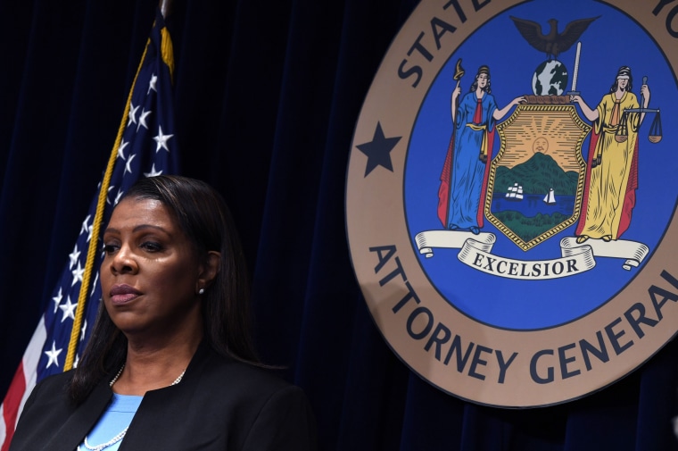Image: New York State Attorney General Letitia James holds a press conference in New York on March 28, 2019.