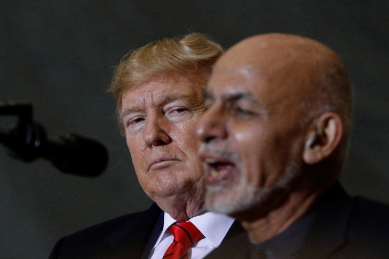 Image: Afghan President Ashraf Ghani and President Donald Trump