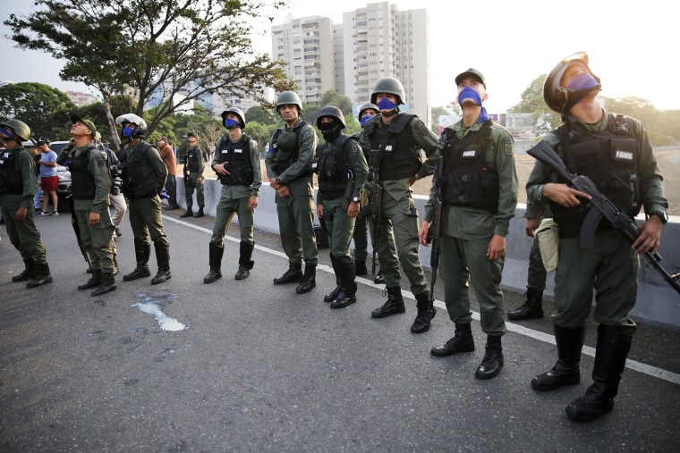 Image: Troops loyal to Venezuela's opposition leader President Juan Guaido
