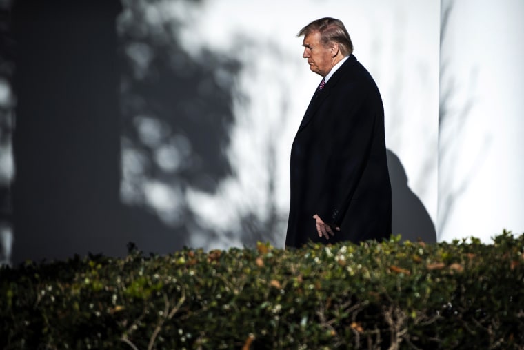 Image: President Donald Trump walks to the Oval Office on Nov. 25, 2019.