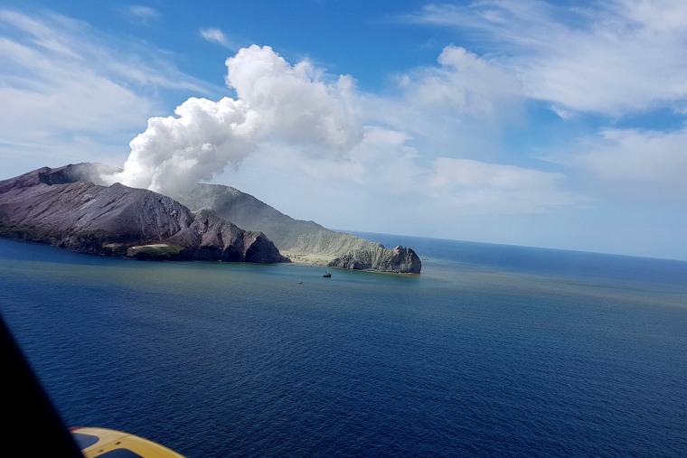 Image: The smoldering White Island volcano off the coast of New Zealand's North Island in a photo released on Dec. 10, 2019.