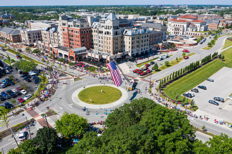 Carmel's City Center Drive/Range Line Road roundabout.