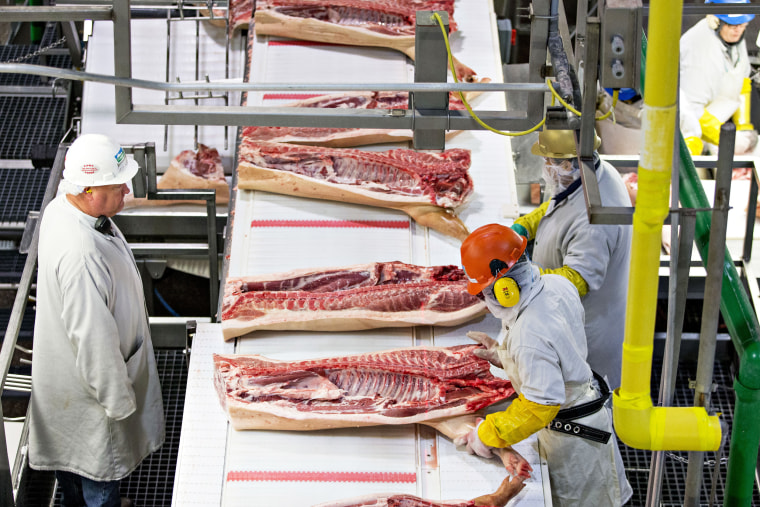 Pork Processing At A Smithfield Foods Plant