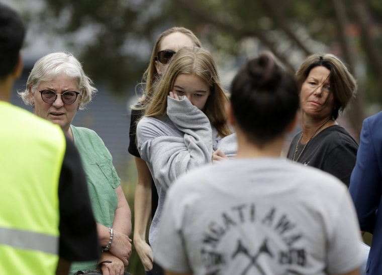 Image: White Island mourners